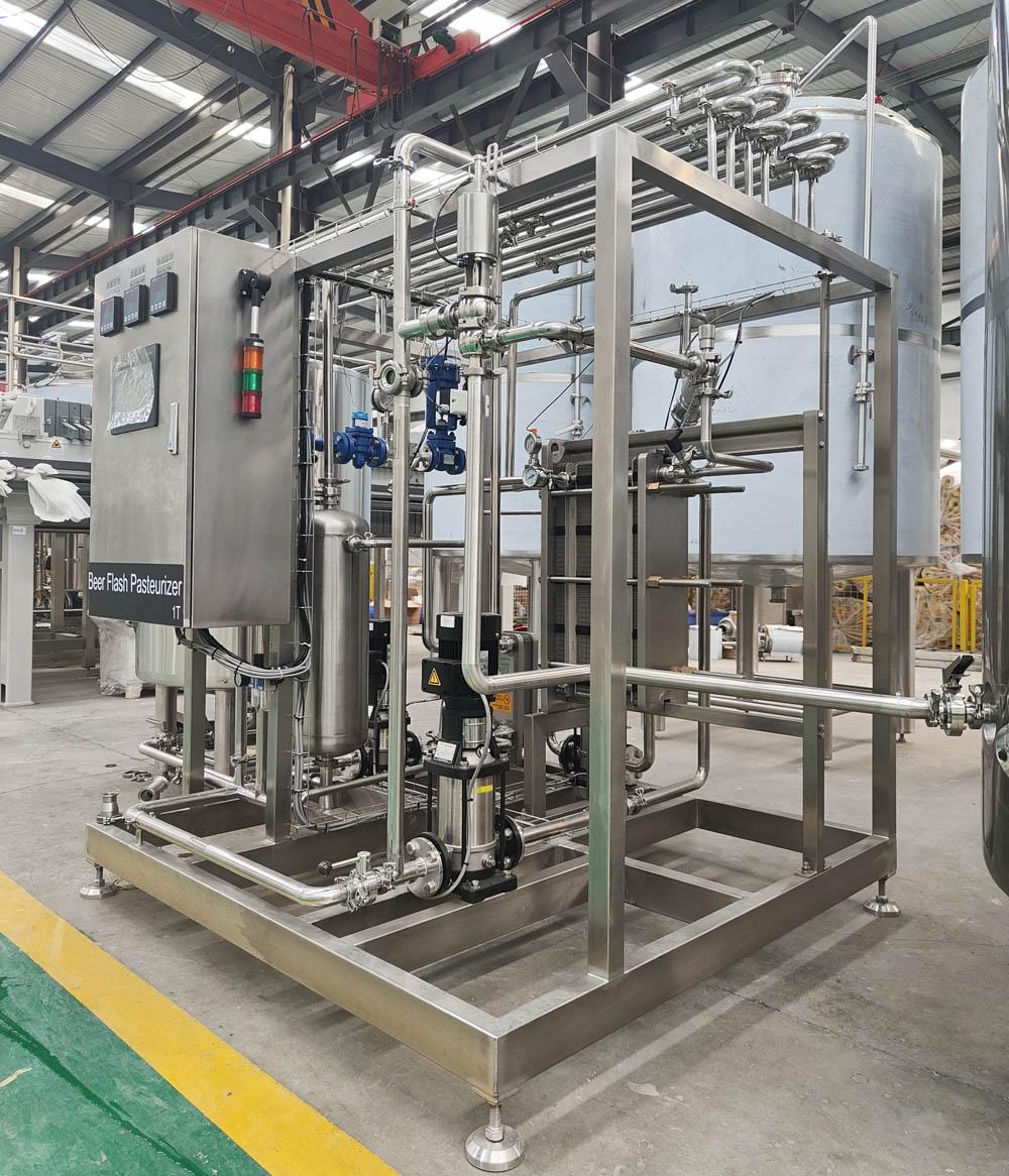 1000L/hr Plate Type Flash Pasteurizer in Brewery